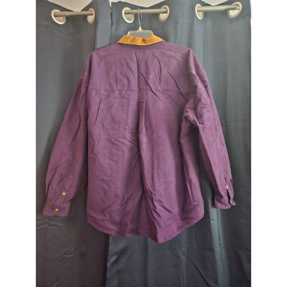 Women's Eddie Bauer Purple and Tan Button-up Shirt - Picture 5 of 7